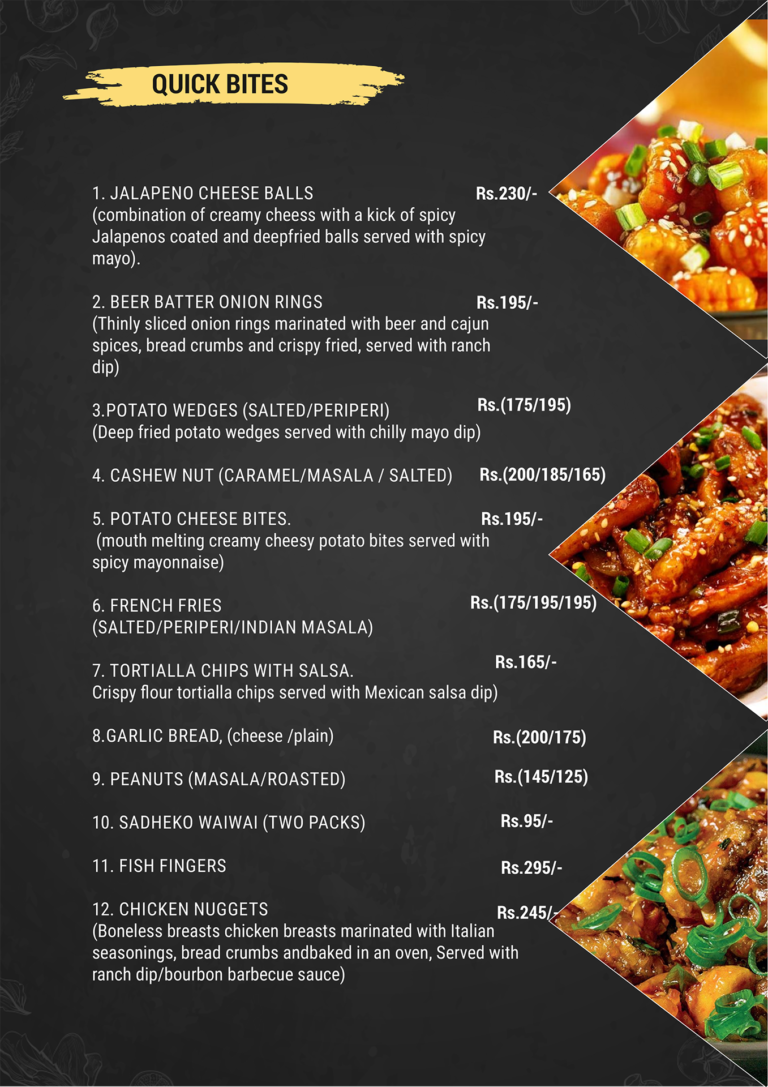 Farmland Resort Menu 2